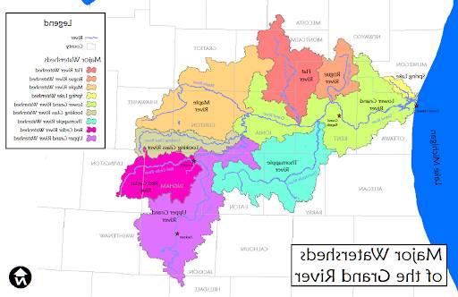 Map of the Major Watersheds of the Grand River